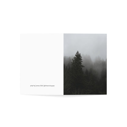 Gorge Fog Greeting Cards (1, 10, 30, and 50pcs)