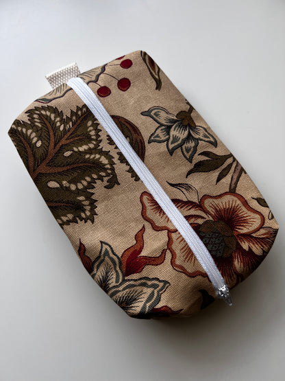 Lined Zipper Pouch : Printed Cotton Canvas