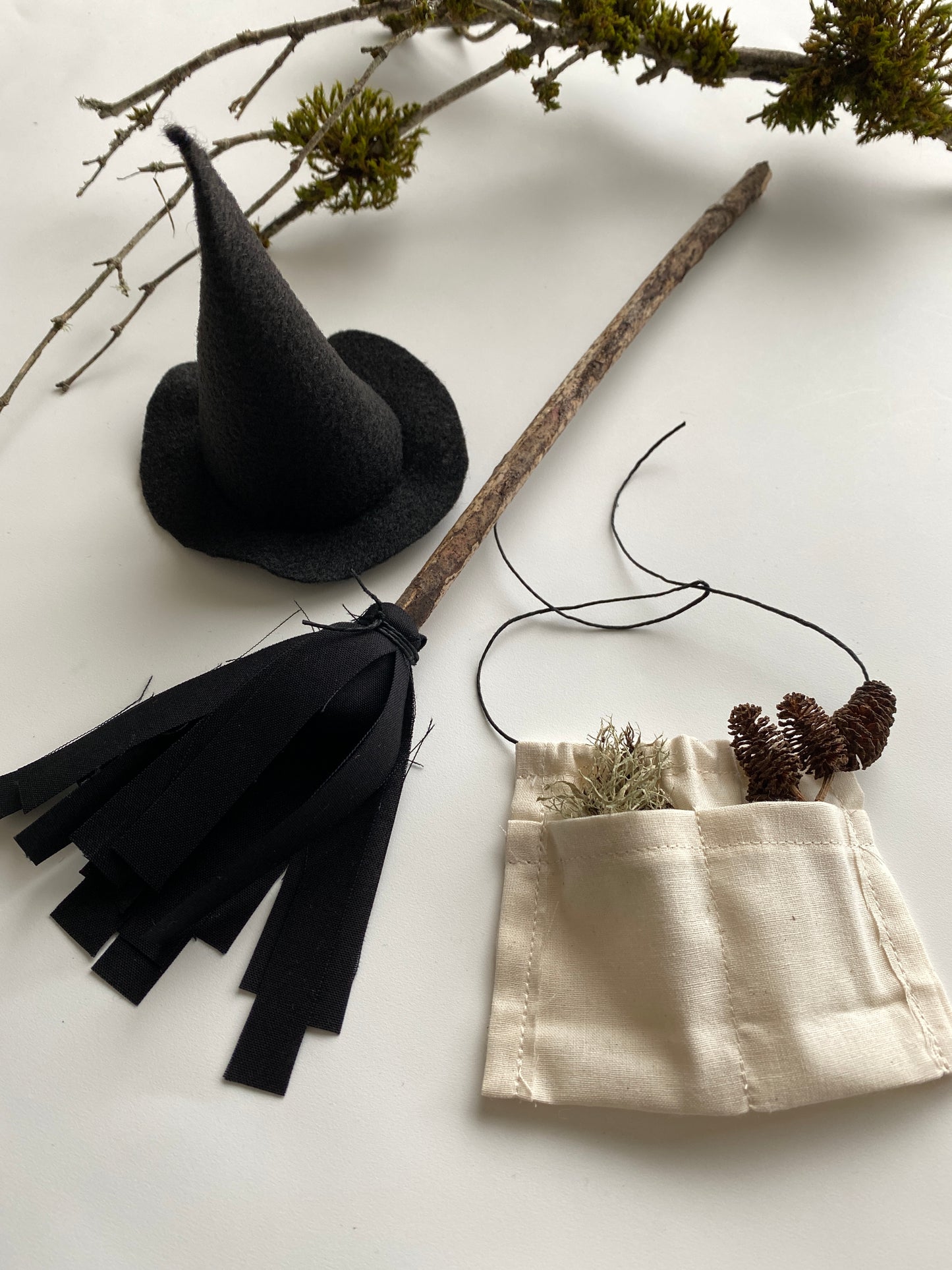 Made-To-Order : Witches Hat, Apron, Broom, or Full Kit